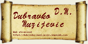 Dubravko Mužijević vizit kartica